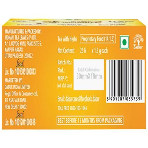 Dabur Vedic Suraksha Black Tea - Immunity Booster,  37.5 g (25 Bags x 1.5 g each) -2.webp